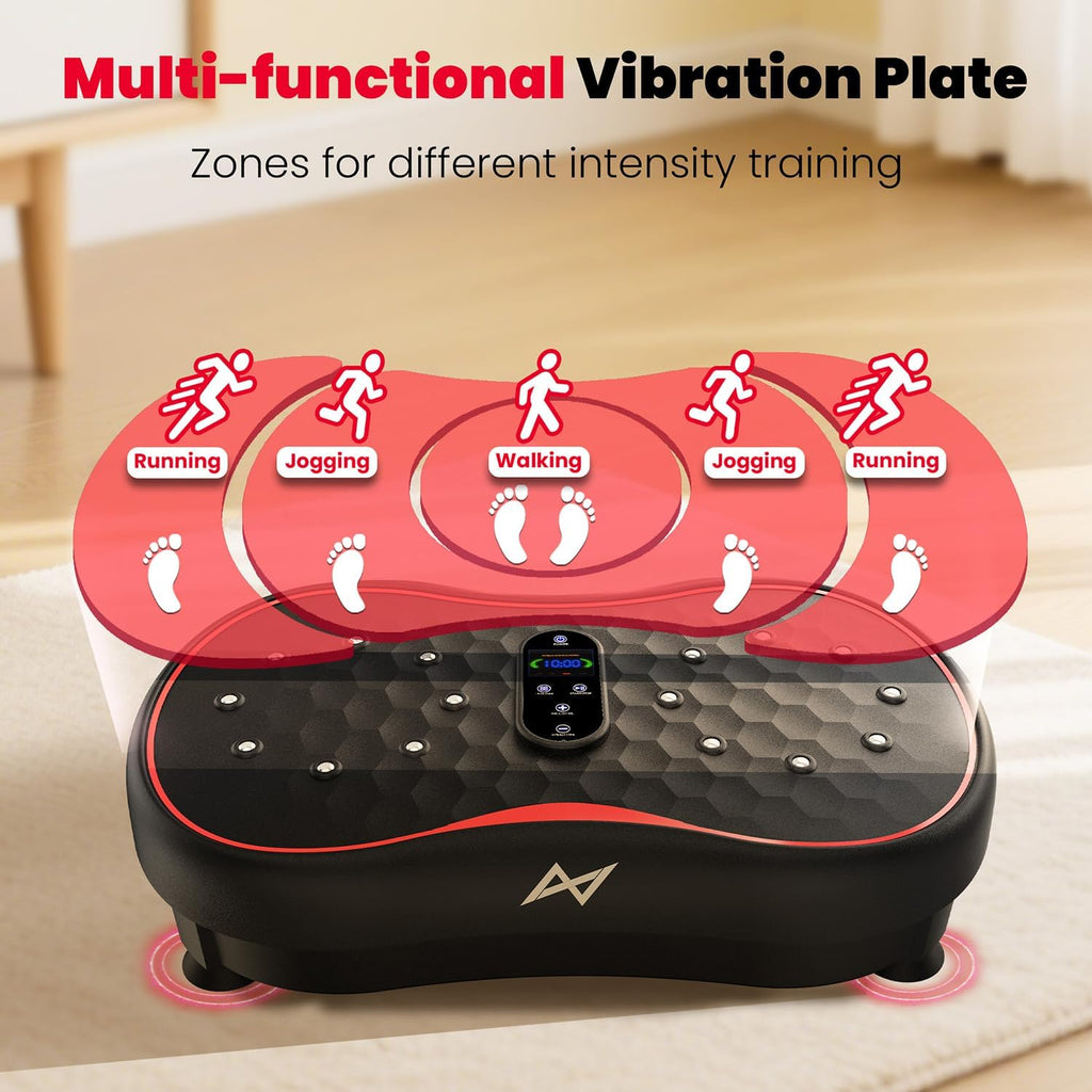 Vibration Plate Fitness Platform Exercise Machine Vibrating Shaking Full Body Shaker Workout Vibrate Stand Shake Board Sport Gym for Weight Loss Fat Burner for Women Men