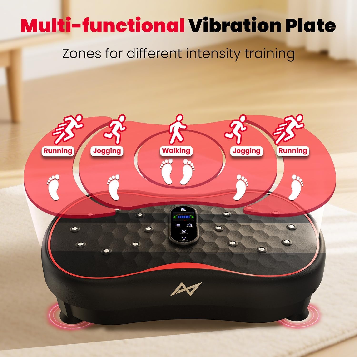 Vibration Plate Fitness Platform Exercise Machine Vibrating Shaking Full Body Shaker Workout Vibrate Stand Shake Board Sport Gym for Weight Loss Fat Burner for Women Men