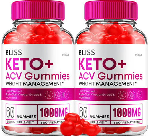 (2 Pack) Bliss Keto ACV Gummies Advanced Weight Loss Bliss Keto + ACV Gummies Apple Cider Vinegar Keto Bliss ACV Gummies Dietary Supplement Bliss Keto Gummies Reviews (120 Gummies)