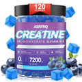 Creatine Monohydrate Gummies for Men & Women 120 CT - 7200mg of Creatine Monohydrate per Serving Chewable Creatine Monohydrate for Muscle Support & Energy Boost Sugar Free Vegan (BlueberryFlavor)