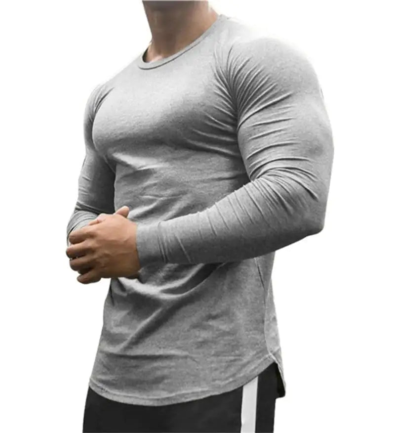 Quick Dry Long Sleeve Gym T-Shirt for Men