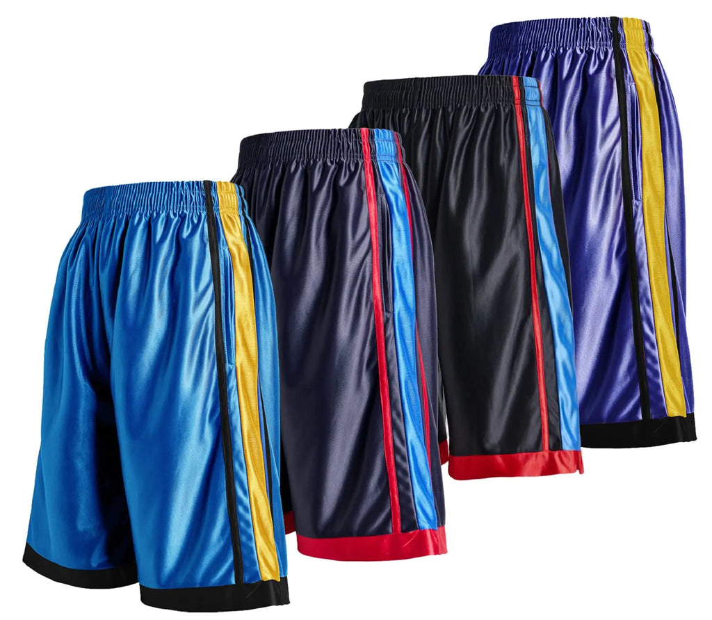 Facitisu 4 Pack Men Basketball Shorts Athletic Quick Dry Gym Activewear Lightweight Shorts with Pocket 3XL