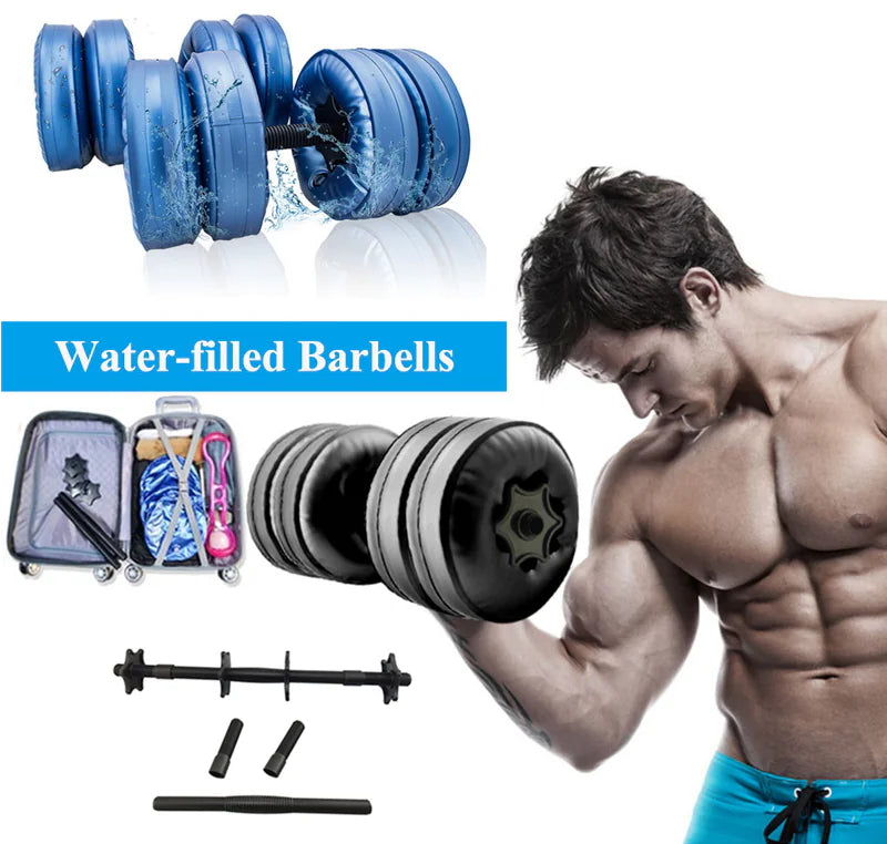 Adjustable 25kg Water-Filled Dumbbells for Men