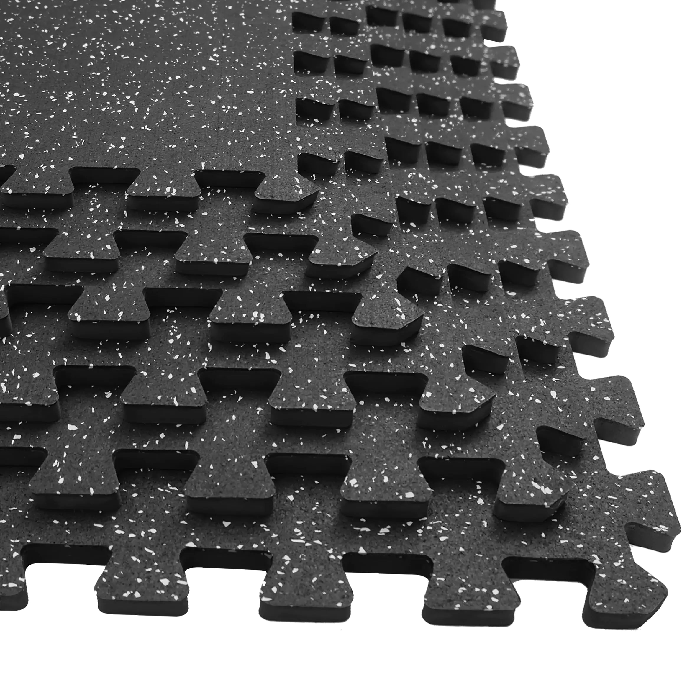 Yes4All Rubber Gym Flooring for Home Gym 0.56" Thick Gym Flooring Tiles EVA Foam Mats with Rubber Top Protective Flooring Mat