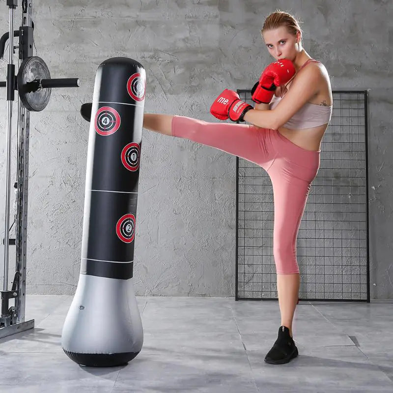 Inflatable Stand-Up Punching Bag for Stress Relief