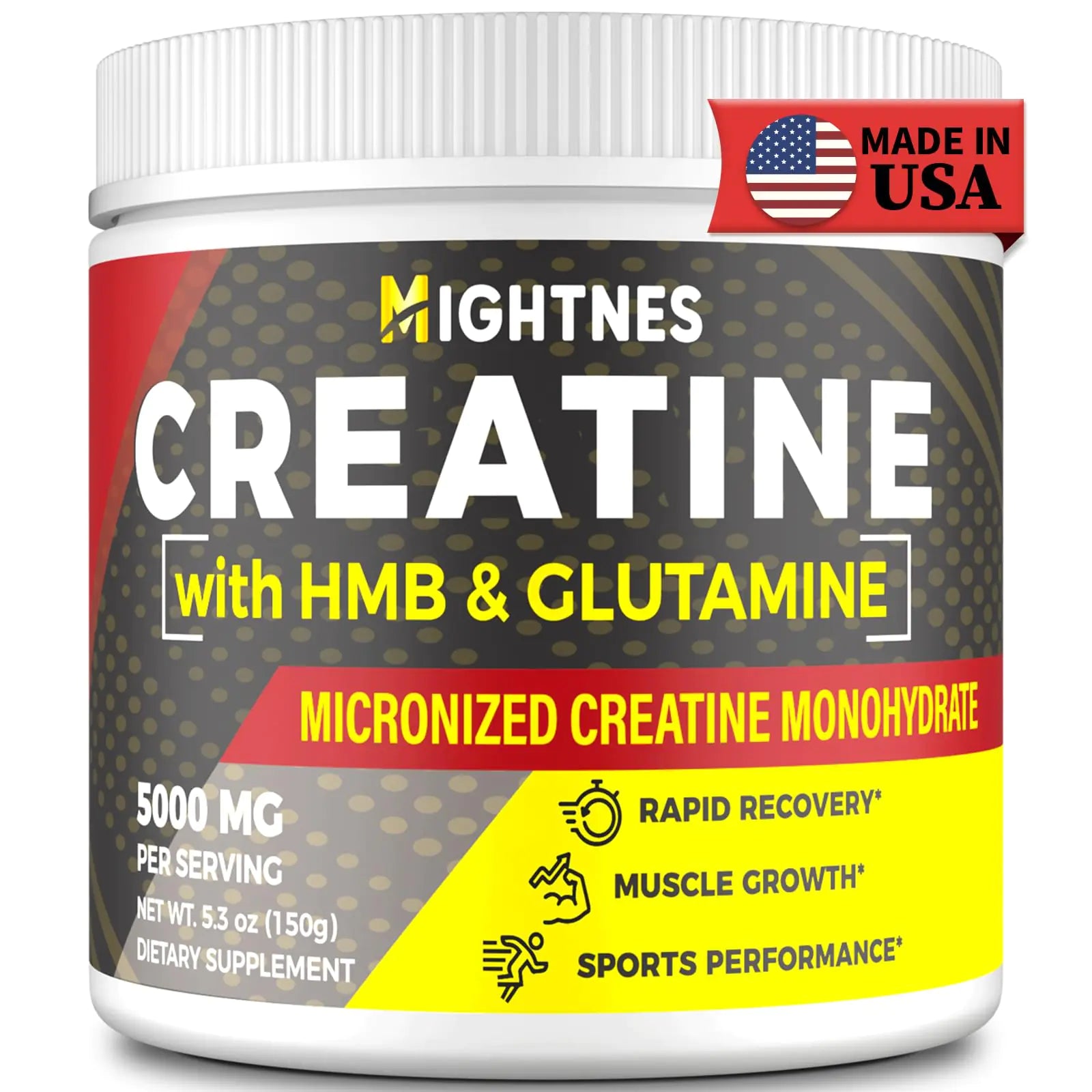 Creatine Powder for Men - Creatine HMB - Creatine for Women - Micronized Creatine Powder - Creatine Glutamine with HMB| for Muscle Growth & Recovery| Creatine Monohydrate 5000mg Per Serv Unflavored