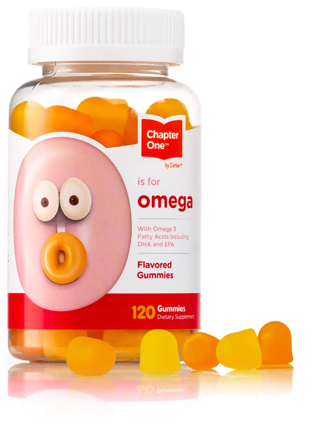 Chapter One Omega Gummies Great Tasting Chewable Omega 3 Gummies for Kids Certified Kosher (120 Flavored Gummies)