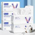 Vuacepe Face Towels Disposable Cotton Facial Clean Towels 600 Count Biodegradable Soft Dry Facial Tissue Face Drying Towels for Skin Care Makeup Remover Disposable Face Cloths for Washing Face